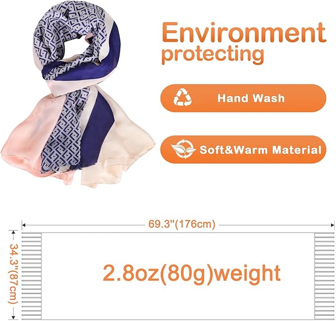 EXTREE Scarfs for Women Pashmina Silky Shawl Wrap for Evening Dressing Blanket Open Front Poncho Cape