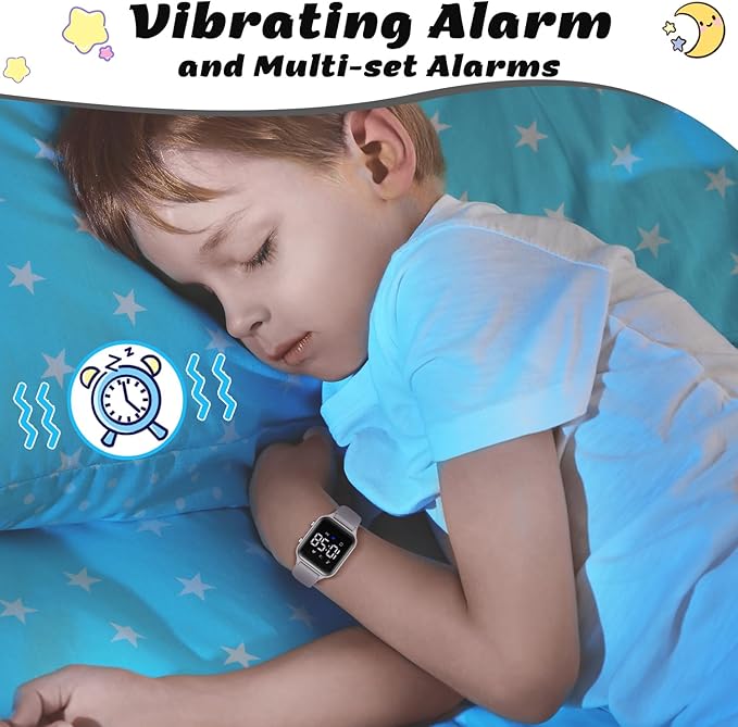 L LAVAREDO Kids Digital Watches for Boys Girls,Waterproof Sport Watch with Pedometer Stopwatch Vibration Alarm for Ages 5-13,No App Fitness Tracker Watch for Kids Teens Birthday Christmas Gifts