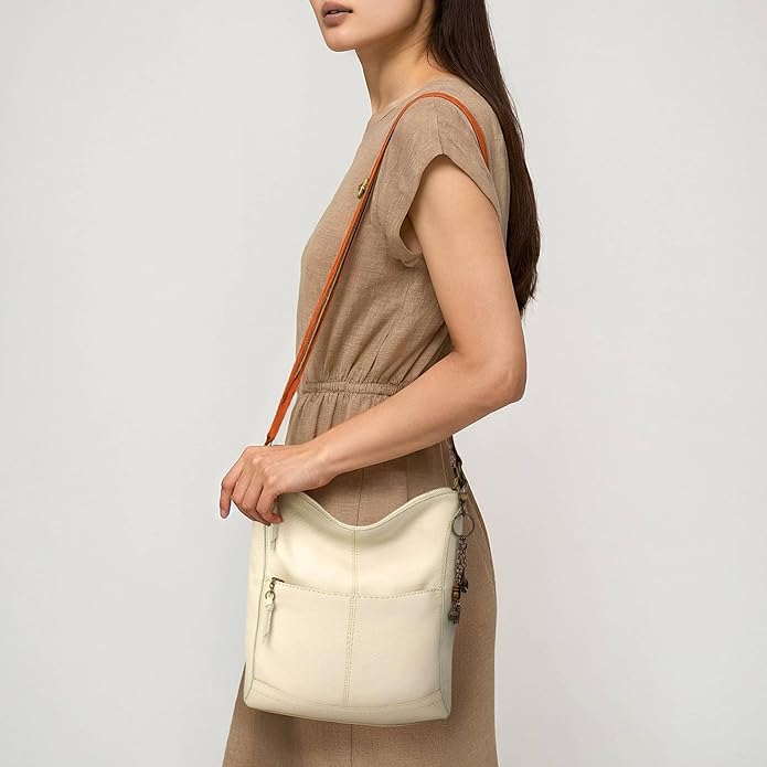 The Sak Lucia Crossbody Bag in Leather, Convertible Purse with Adjustable Strap