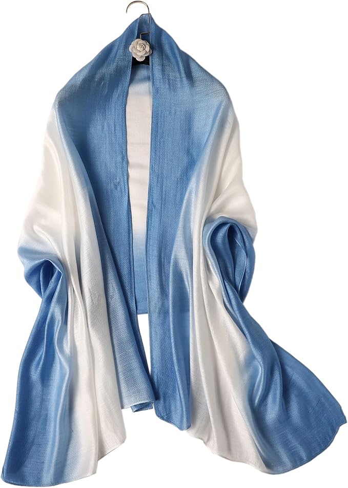 WINCESS.YU Women Gradient Scarf Long Shawls and Wraps Fashion Plain Pashmina Formal Scarf