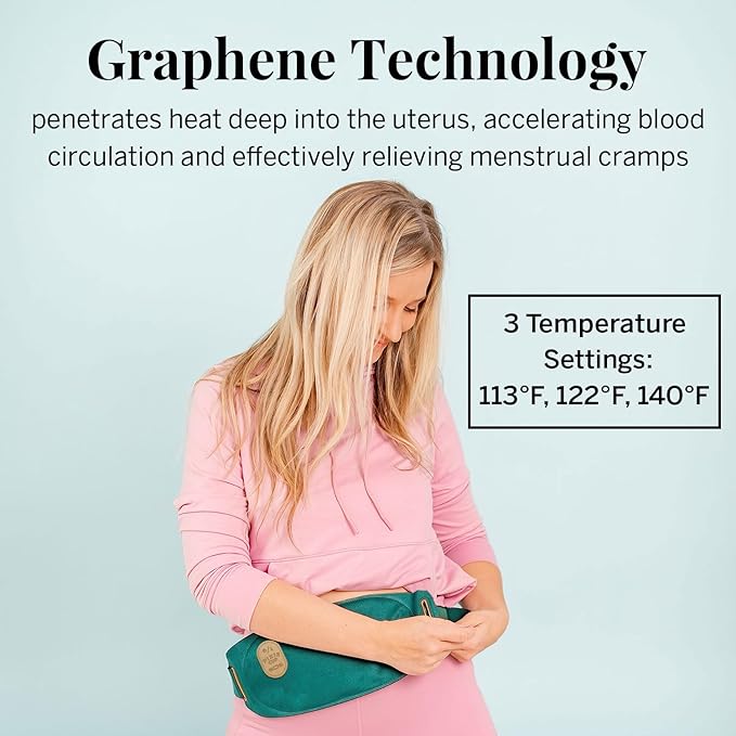 Pixie Period Heating Pad for Cramps - Thinnest Wearable Heating Pad for Feminine Care - Unnoticeable Under Clothes - Best Portable Heat Belt for Menstrual Pain Relief - FSA Eligible and HSA Eligible