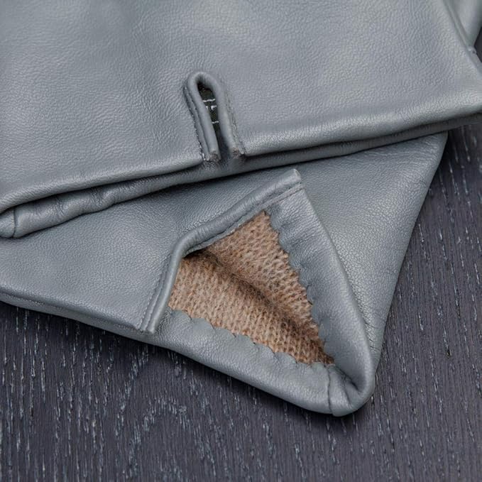 Downholme Touchscreen Leather Cashmere Lined Gloves for Men