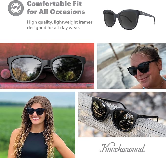 Knockaround Deja Views Polarized Sunglasses for Women & Men - Trendy Sunglasses - UV400 Protection
