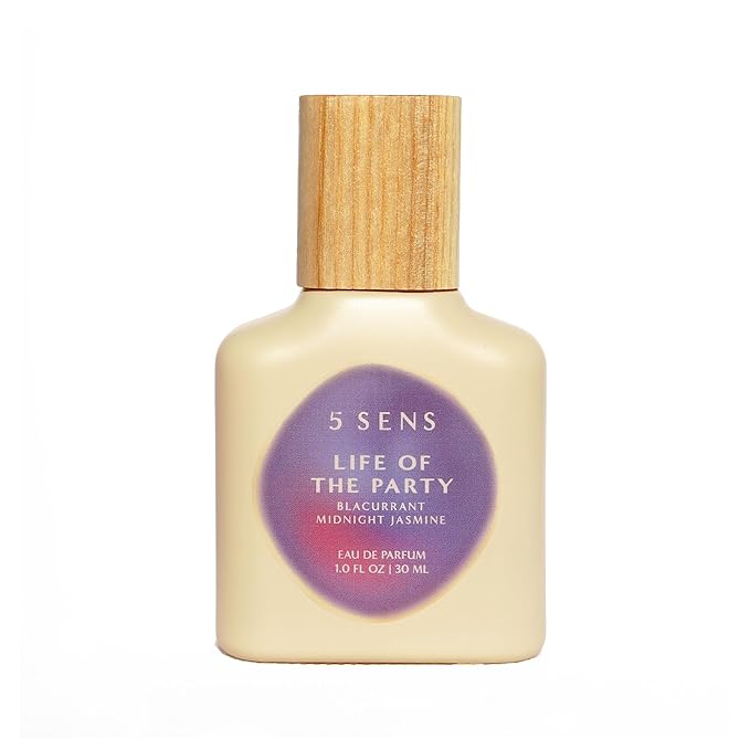 5 SENS Life of the Party Eau de Parfum (30 mL) - Clean, Long-Lasting Fine Fragrance - Fruity Floral with Blackcurrant, Peach Blossom, Saffron, Jasmine, Ambrox - Vegan, Cruelty-Free