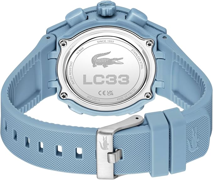 Lacoste LC33 Women's Analog Digital Watch, Silicone Strap, Contemporary, Sporty - Premium Fashion Timepiece - Gift for Her, 40mm