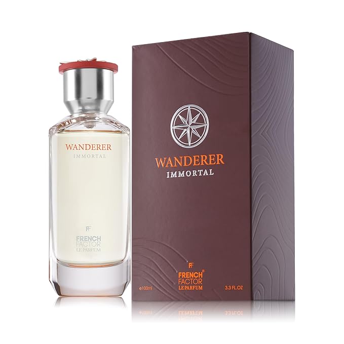 French Factor Wanderer Polaris Men’s Perfume | Premium Long-Lasting Eau de Parfum | Citrus Woody Spicy Fragrance | Elegant All-Day Cologne | 100ml (3.3 fl oz)