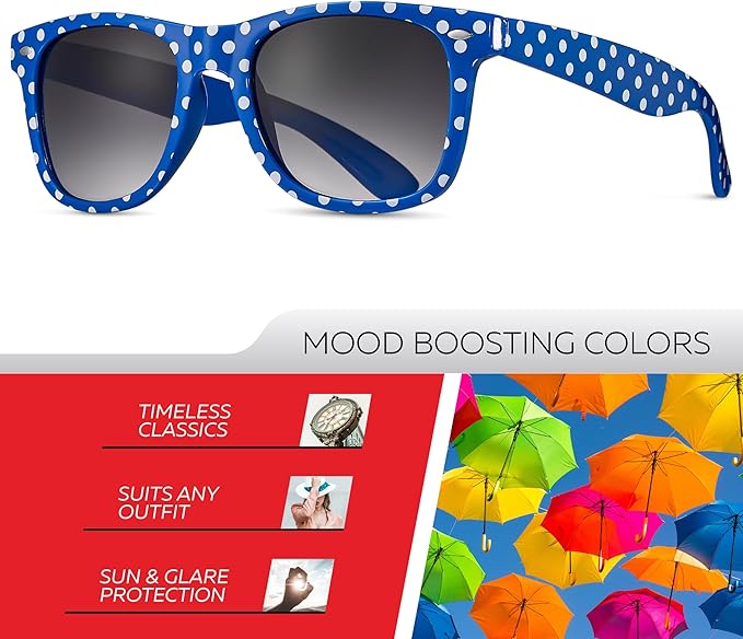 Retro Rewind Polka Dot Vintage Fashion Sunglasses for Women UV400
