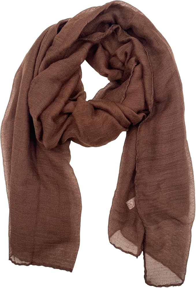 woogwin Women's Cotton Scarves Lady Light Soft Fashion Solid Scarf Wrap Shawl
