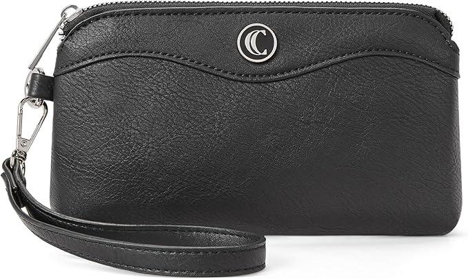CLUCI Wristlet Wallets for Women Travel Phone Handbag Leather Clutch Purses with Card Slots