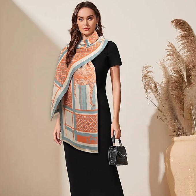 EXTREE Scarfs for Women Pashmina Silky Shawl Wrap for Evening Dressing Blanket Open Front Poncho Cape