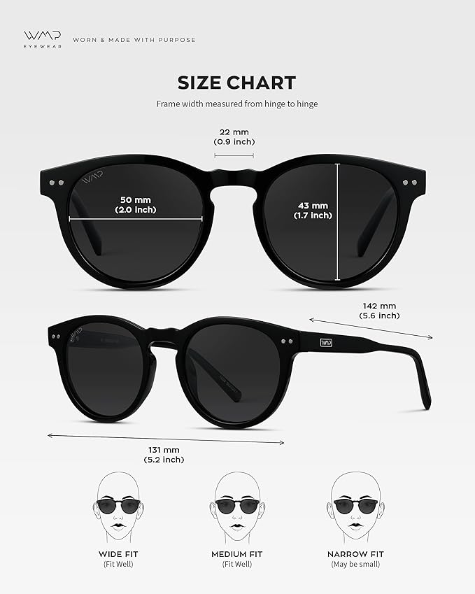 WearMe Pro Round Polarized Sunglasses for Women - Retro Classic UV400 Protection for Driving & Everyday Wear
