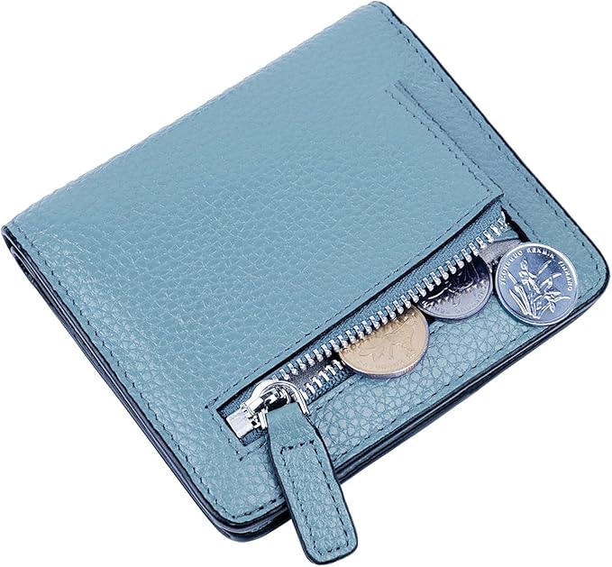 AINIMOER Small Leather Wallet for Women, Ladies Credit Card Holder RFID Blocking Women's Mini Bifold Pocket Purse