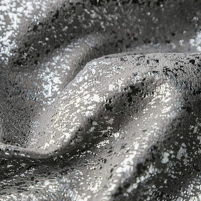 Xinrjojo Sparkling Decorative Pillow Cases, Silver Grey Pillows, 22x22 inch Pillow Covers, for Home Sofa Couch Chair Back Seat Bedroom Car, Starry 2 Pack (Silver- Dark Gray)