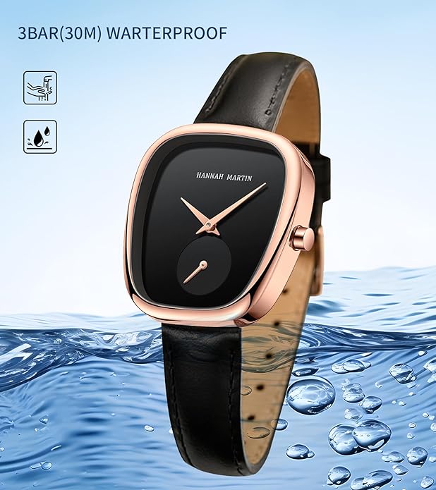 HANNAH MARTIN Watches for Women Waterproof Ladies Analog Quartz Wrist Watches Stainless Steel Band Fashion Dainty Female Watch Luxury Bracelet Diamond