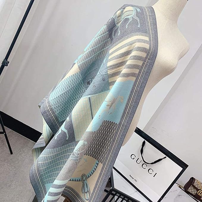 EXTREE Scarfs for Women Pashmina Silky Shawl Wrap for Evening Dressing Blanket Open Front Poncho Cape