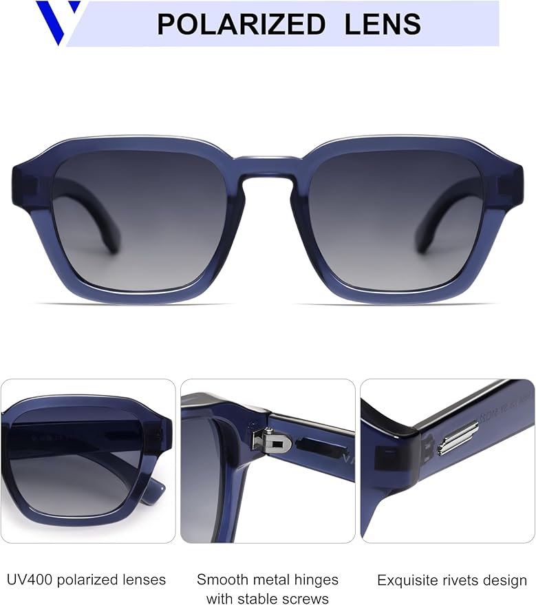 VANLINKER Retro Vintage Polarized Trendy Small Square Sunglasses for Women Men 2025 Fashion Shades VL9858