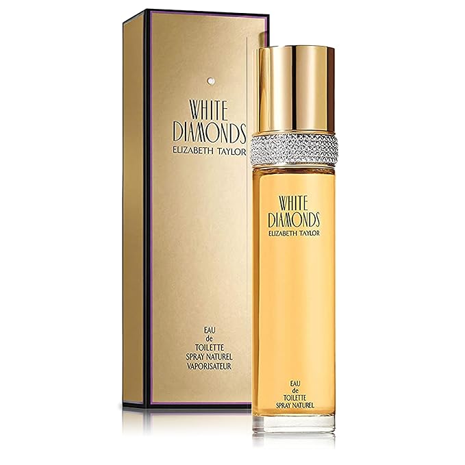 Elizabeth Taylor White Diamonds Women's Perfume, Long-Lasting Floral Fragrance, Eau de Toilette EDT Spray, Gift for Her, 3.3 fl oz