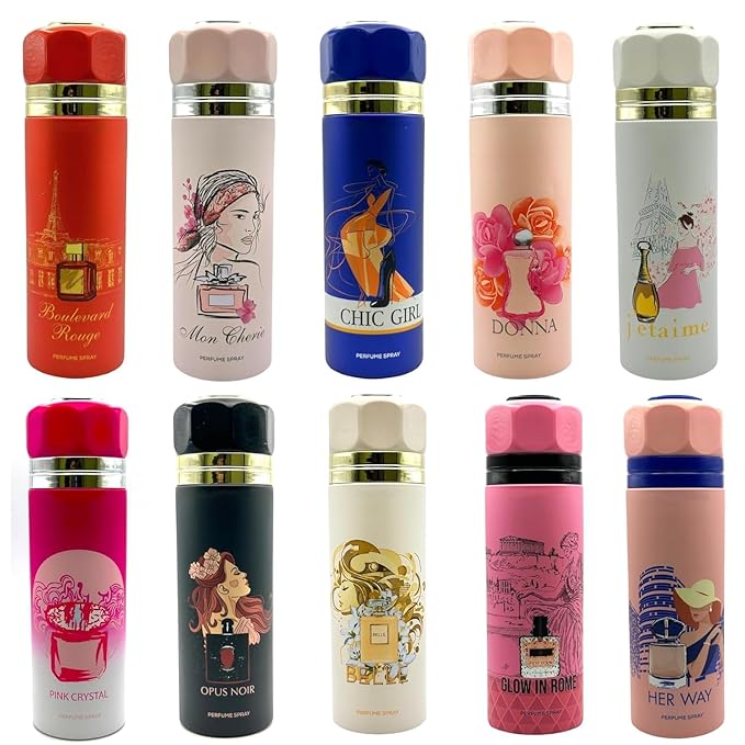 Perfumes for women,High End Designer Fragrance Sampler Set Perfume spray for women (pack of 6 x 200ml Sample Sprays) Randomly Selected & Packed Gift set for woman | Fragrance variety pack for Women