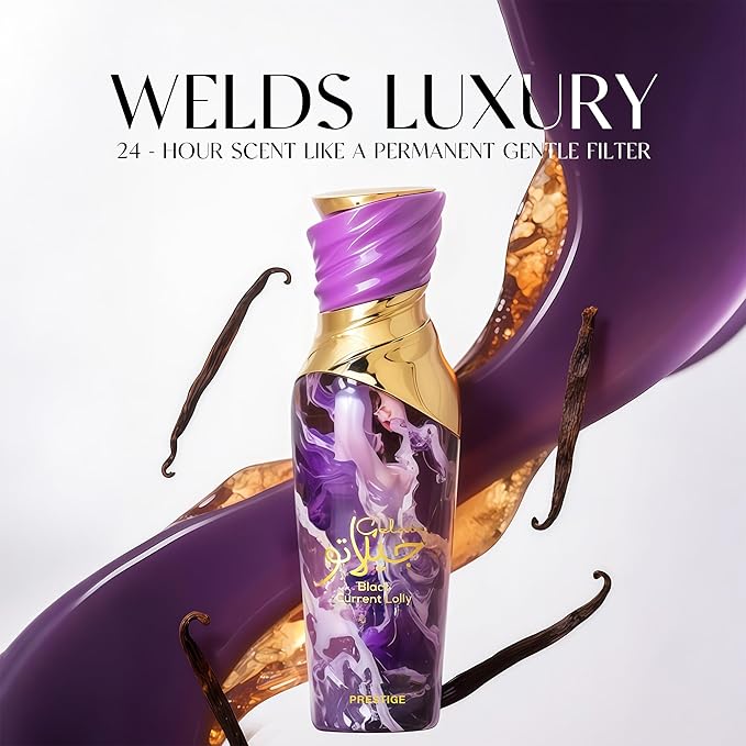 Gelato Black Currant Women's Perfume 3.4 Fl Oz Eau de Parfum - Musk, Vanilla, Amber Accords,Patchouli, Rose&Grapefruit Luxury Scent with 24H Longevity | Long Lasting Fragrance