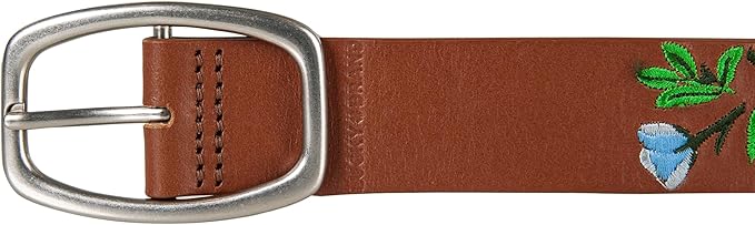 Lucky Brand Women's Embroidered Leather Belt | Stylish | Classic | Western-Inspired | American Heritage | Jean | Pant