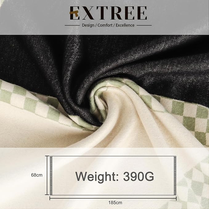 EXTREE Scarfs for Women Pashmina Silky Shawl Wrap for Evening Dressing Blanket Open Front Poncho Cape