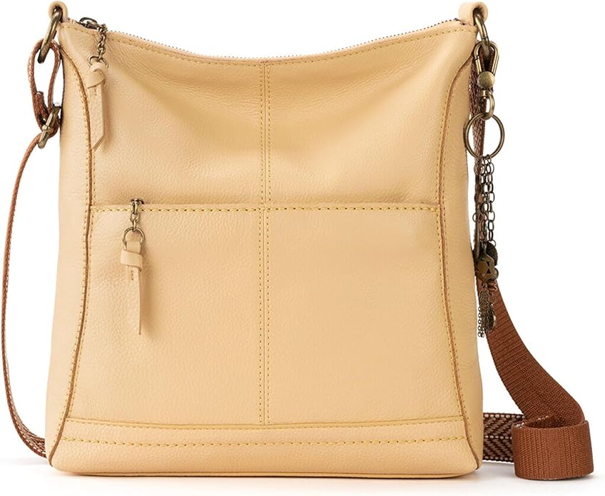 The Sak Lucia Crossbody Bag in Leather, Convertible Purse with Adjustable Strap