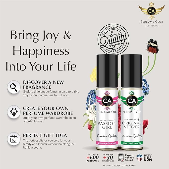 CA Perfume Impression of Bombself for Women Eau De Parfum Floral Fruity Scent Long Lasting Perfumes for Women Travel Size TSA Ready for Day and Night Wear 0.33 Fl Oz 10ml (Pack of 2)