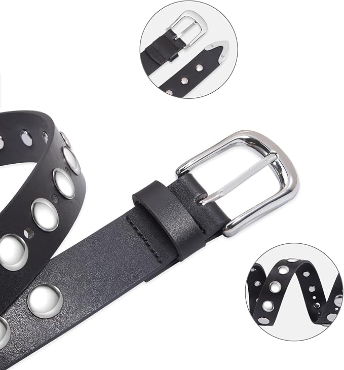 VATAN Women Leather Belt for Jeans Dresses Pants Fashion Ladies Casual Waist Belt with Gold Buckle