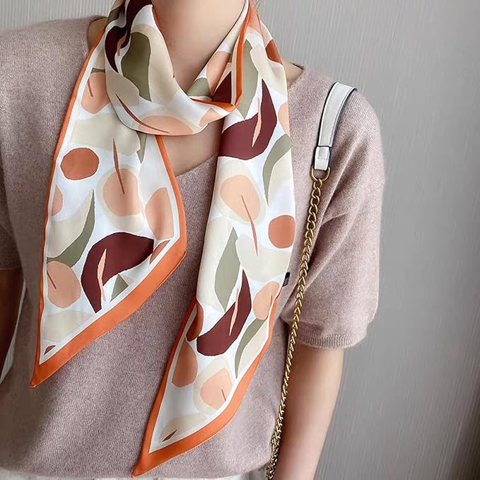 Hair Scarf for Women Silky Satin Headscarf Neck Scarves for Handbag Accessory