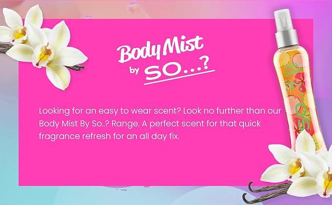 So…? Body Mist Set - Body Spray for Women - Cruelty Free, Vegan Perfumes for Women - 650 to 1000 Sprays - Travel Size Gift Set - 4 pcs