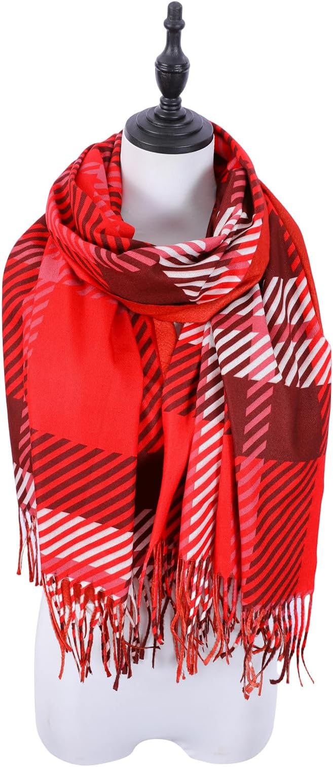 Scarf Shawl Wraps for Women Pashmina Soft Cashmere Scarf Printed Large Blanket Scarf Warm for Fall Winter