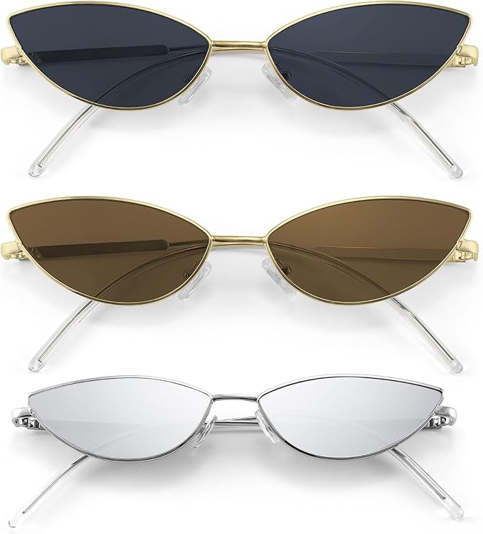 FEISEDY Fashion Designer Sunglasses Retro Small Petals Shape Arc Temple Design B2298