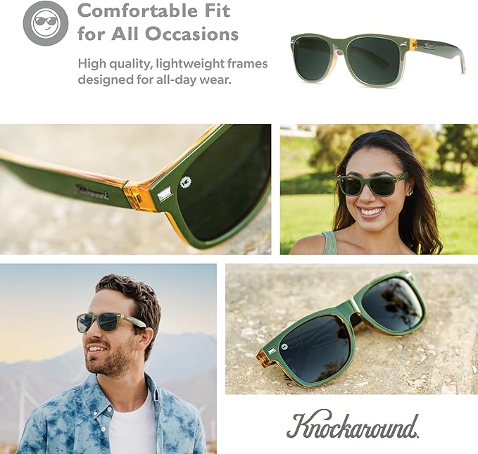 Knockaround Fort Knocks Polarized Sunglasses for Men & Women - UV400 Protection