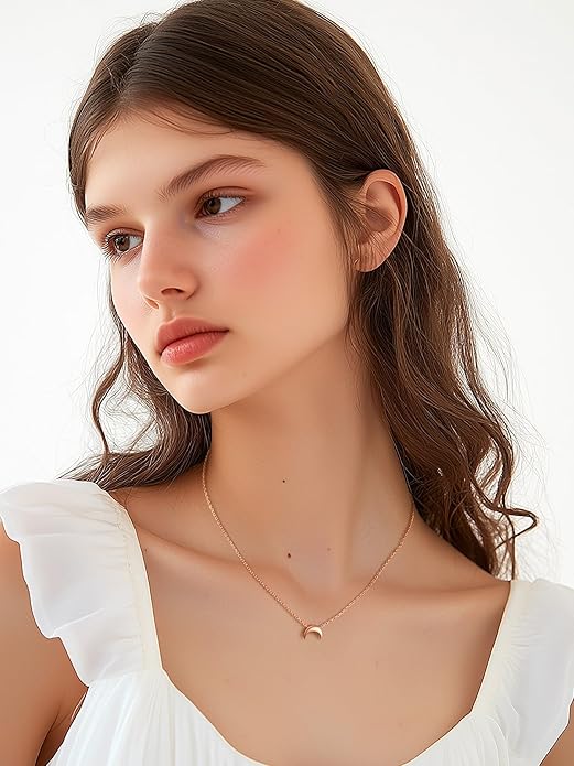 PROSILVER 925 Sterling Silver Necklace for Women | Dainty Delicate Adjustable Choker with Heart/Star/Moon/Vertical Bar Pendant, Hypoallergenic Tarnish Resistant Everyday Jewelry Gift for Her