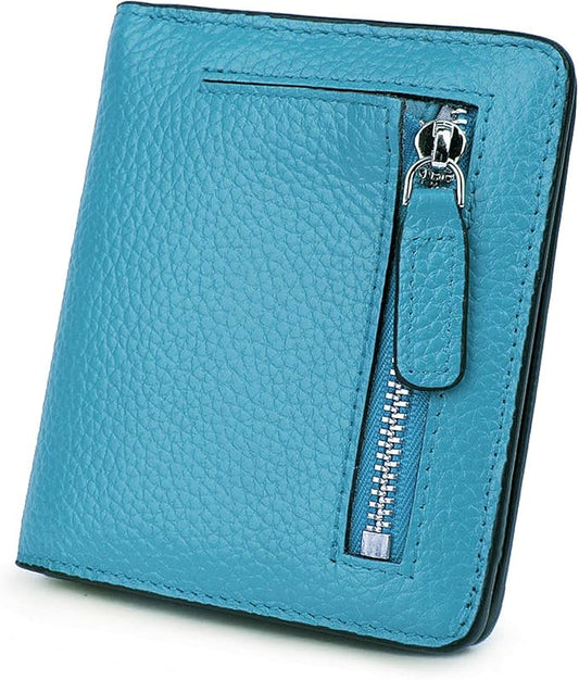 AINIMOER Small Leather Wallet for Women, Ladies Credit Card Holder RFID Blocking Women's Mini Bifold Pocket Purse