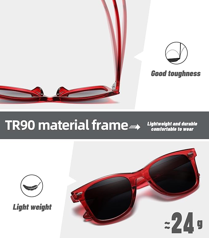 MEETSUN Polarized Sunglasses for Women Men Classic Retro Square Frame Driving Sun Glasses UV Protection