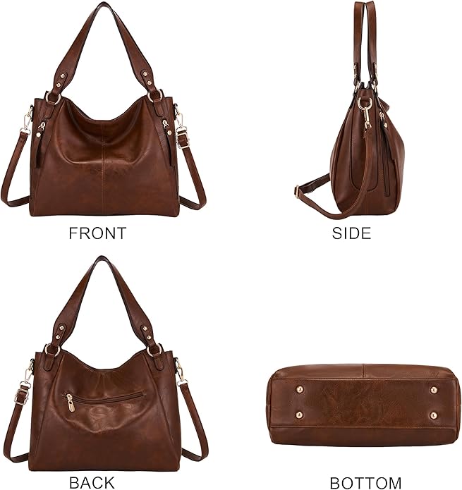 Women's Hobo Handbags Crossbody Bags Ladies Tote Shoulder Bags Purses and Wallet Set 2pcs