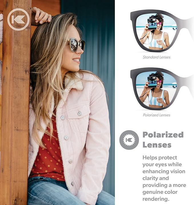 Knockaround Deja Views Polarized Sunglasses for Women & Men - Trendy Sunglasses - UV400 Protection