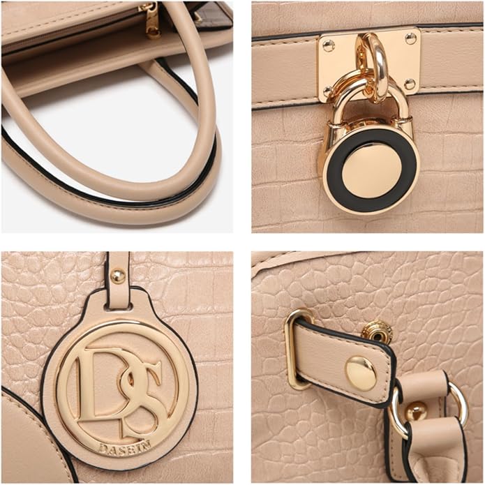Dasein Women Handbags Top Handle Satchel Purse Shoulder Bag Hobo Bag Work Bag Set 2pcs