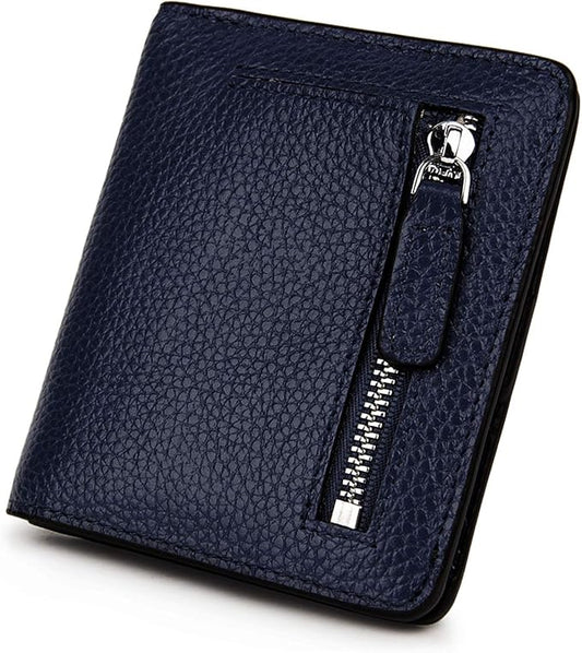 AINIMOER Small Leather Wallet for Women, Ladies Credit Card Holder RFID Blocking Women's Mini Bifold Pocket Purse