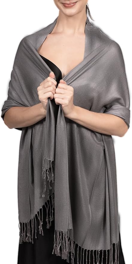 Achillea Soft Silky Pashmina Scarf for Women – Shawl Wrap for Evening Dresses, Bridesmaids, Weddings & Everyday Wear