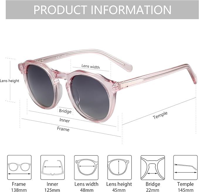 ZENOTTIC Vintage Round Polarized Sunglasses for Men Women UV400 Protection