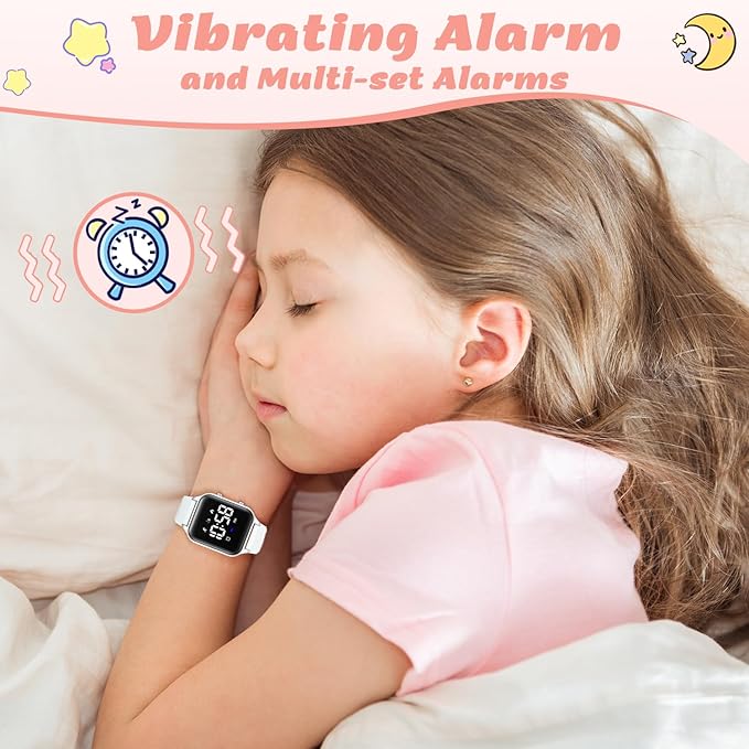 L LAVAREDO Kids Digital Watches for Boys Girls,Waterproof Sport Watch with Pedometer Stopwatch Vibration Alarm for Ages 5-13,No App Fitness Tracker Watch for Kids Teens Birthday Christmas Gifts
