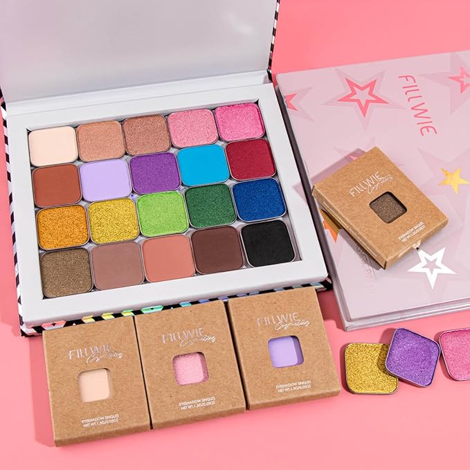 Matte Single Eyeshadow with Pressed Powder – Soft Pastel Purple, Highly Pigmented & Blendable, Magnetic Refill Pan, No Case Included, (Luxe Lavender)