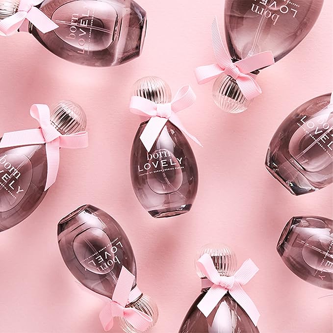 Born Lovely by SJP - Lush, Sweet, Elegant Amber Floral Eau De Parfum Spray Fragrance for Women - Mandarin, Peony, Honeysuckle, and Freesia - Intense, Long Lasting Scent - 3.4 oz