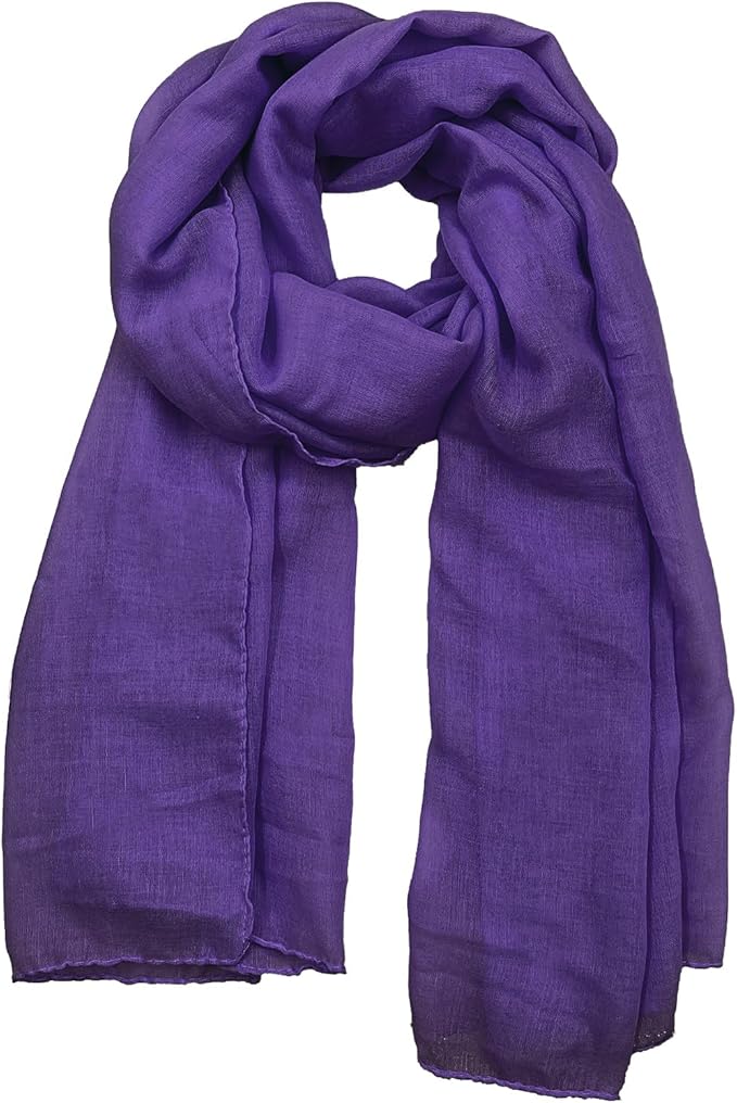 woogwin Women's Cotton Scarves Lady Light Soft Fashion Solid Scarf Wrap Shawl