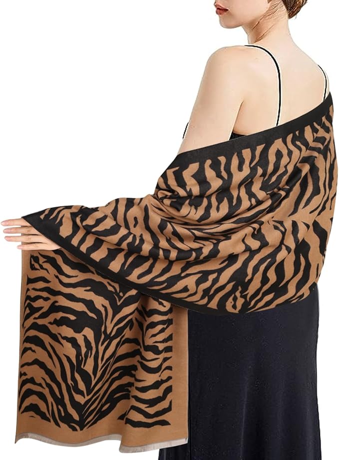 EXTREE Scarfs for Women Pashmina Silky Shawl Wrap for Evening Dressing Blanket Open Front Poncho Cape