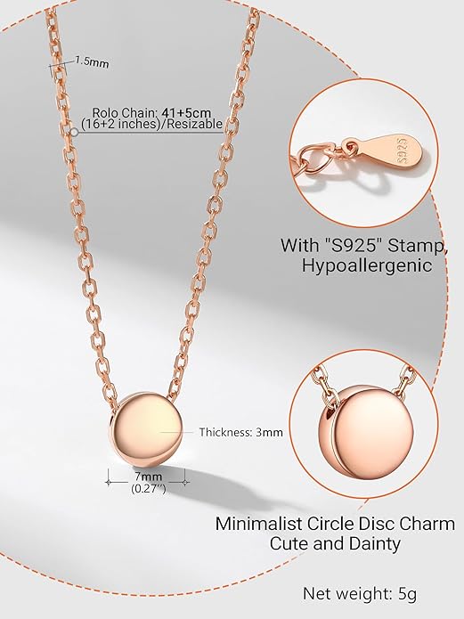 PROSILVER 925 Sterling Silver Necklace for Women | Dainty Delicate Adjustable Choker with Heart/Star/Moon/Vertical Bar Pendant, Hypoallergenic Tarnish Resistant Everyday Jewelry Gift for Her
