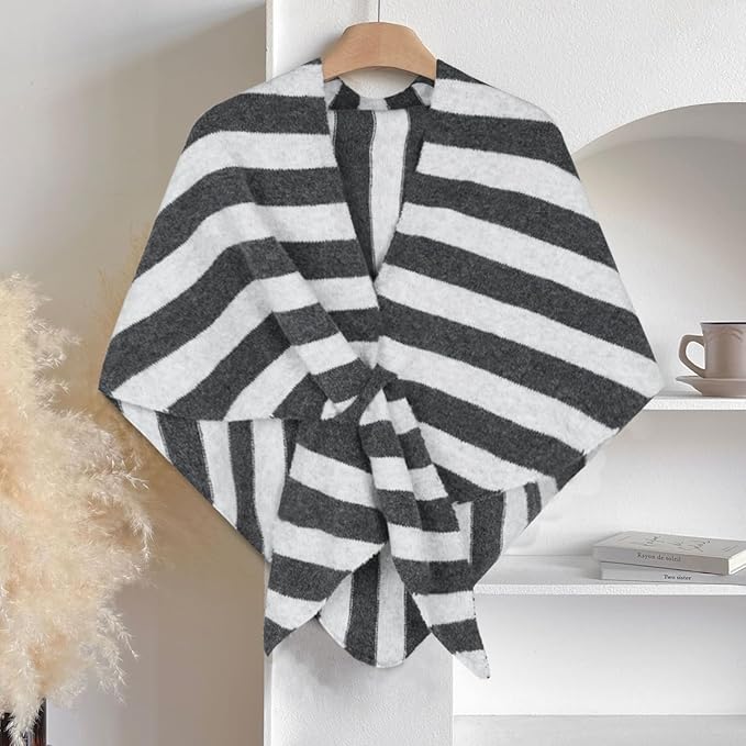 EXTREE Scarfs for Women Pashmina Silky Shawl Wrap for Evening Dressing Blanket Open Front Poncho Cape