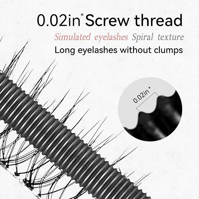 Iron Wand Mascara – Telescopic Tubing Mascara, Liquid Lash Extensions Effect, Waterproof & Long-Lasting, No Flaking, No Clumping, 3D Curling Wand for Bold, Defined Lashes (Black)